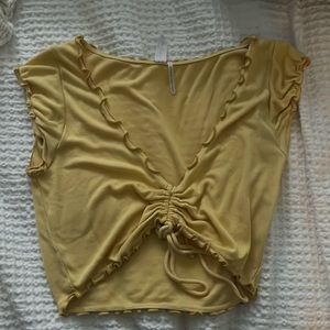 yellow crop top
